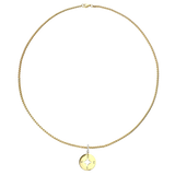 Gold necklace with the Compass Clip on charm which is made of Stainless steel 18k gold plated compass charm.