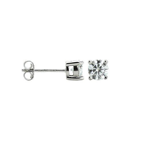 The LARGE SOLITAIRE EARRING which is made of 925 sterling silver with 4mm Zirconia diamond Stud.