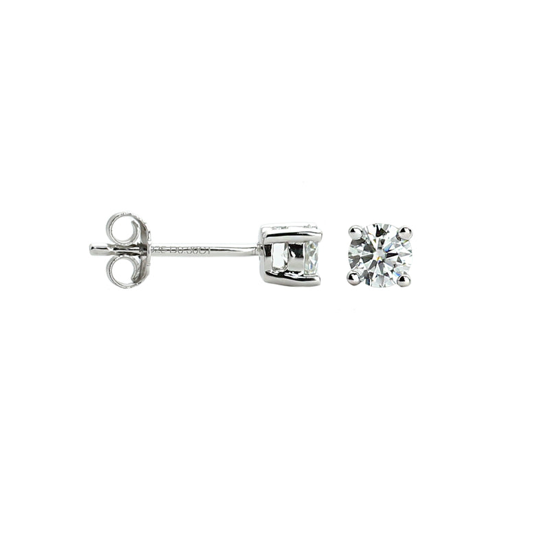 The MEDIUM SOLITAIRE EARRING which is made of 925 sterling silver with tiny Zirconia diamond Stud.