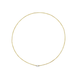 The Can Opener Mini Box Chain Necklace featuring a refined gold link design and a silver secure clasp ||| SILVER