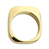 The RECTANGLE RING which is an 18k Gold plated rectangular shaped ring.